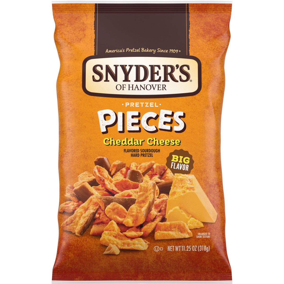 slide 1 of 11, Snyder's of Hanover Cheddar Cheese Flavored Pretzel Pieces, 11.250 oz