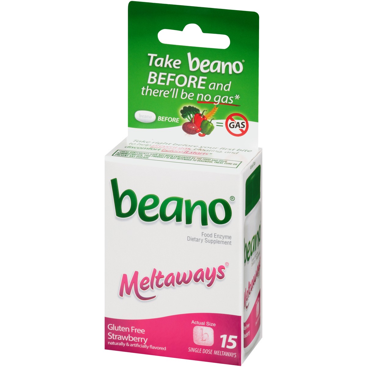 slide 5 of 10, Beano Strawberry Meltaways Tabs, 15 ct