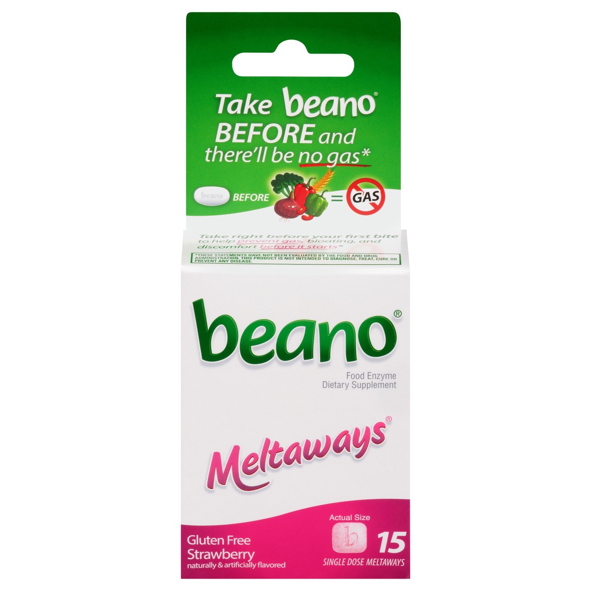 slide 2 of 10, Beano Strawberry Meltaways Tabs, 15 ct