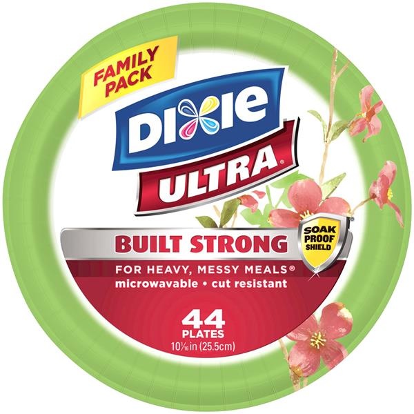 slide 1 of 1, Dixie Plates, 10-1/16 Inch, Family Pack, 44 ct