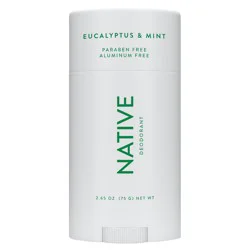 Native Aluminum Free Deodorant For Men, 72 Hour Solid Deodorant Stick, Eucalyptus & Mint, 2.65oz