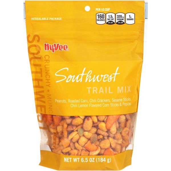 slide 1 of 1, Hy-Vee Santa Fe Trail Mix, 6.5 oz