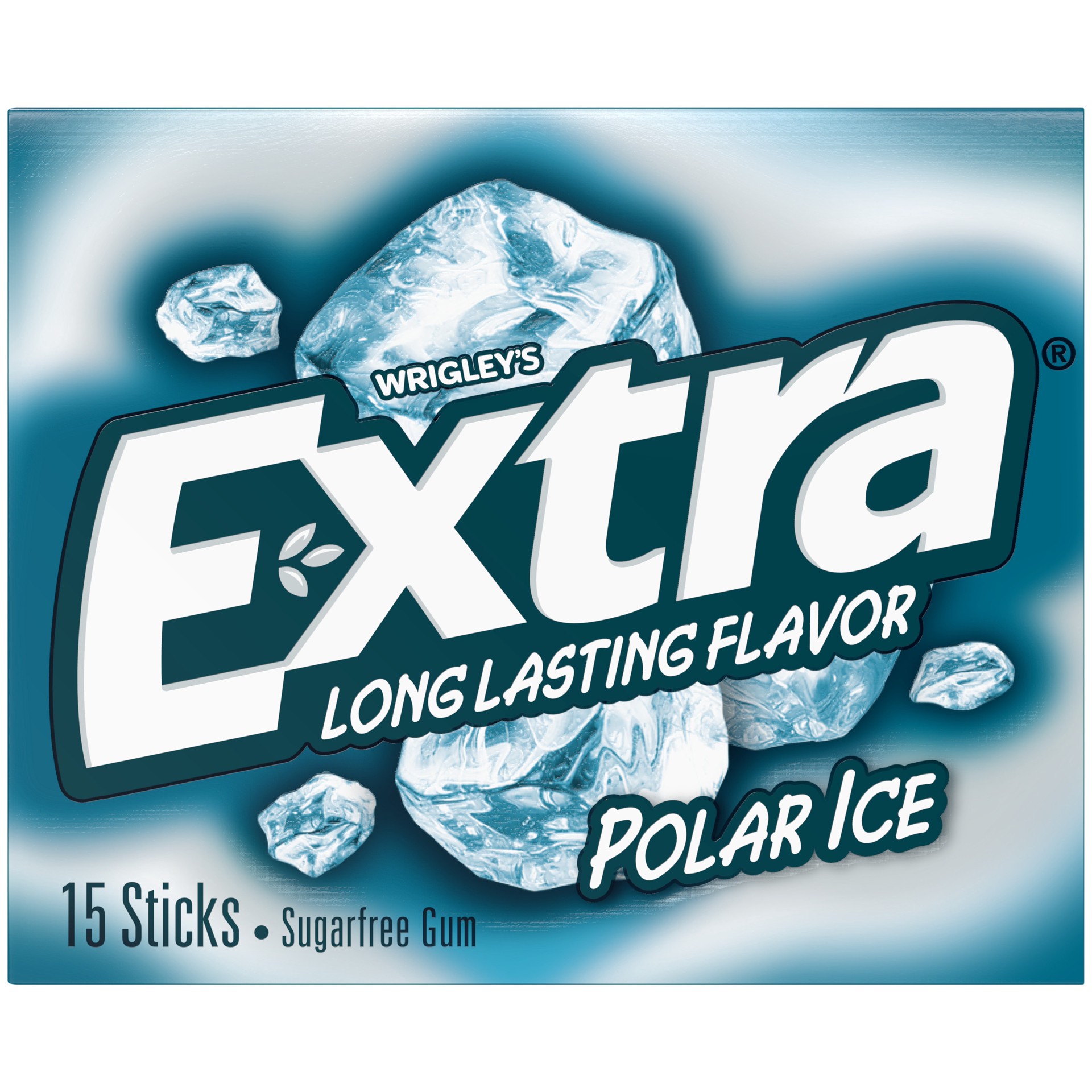 slide 1 of 8, EXTRA Polar Ice Sugar Free Chewing Gum Single Pack, 15 Pieces, 15 ct