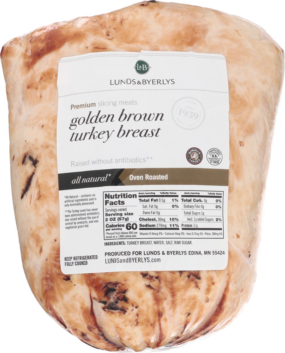slide 2 of 7, Lunds & Byerlys Golden Brown Turkey Breast 1 ea, 1 ct