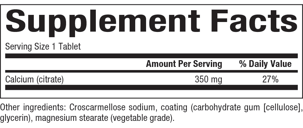 slide 2 of 2, Natural Factors Calcium Citrate, 204 g