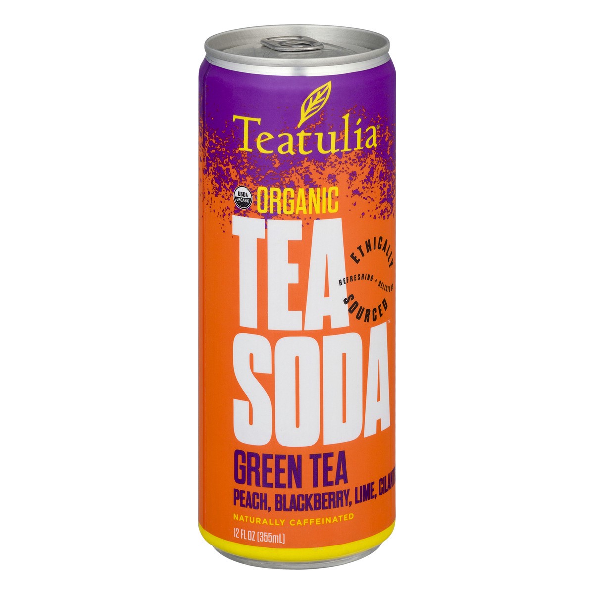 slide 7 of 13, Teatulia Organic Green Tea Soda 12 oz, 12 oz