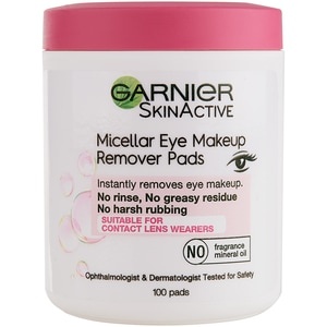 slide 1 of 1, Garnier Skinactive Micellar Eye Makeup Remover Cotton Pads, 100ct, 100 ct