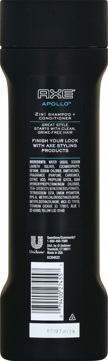 slide 6 of 6, AXE Apollo 2 in 1 Shampoo And Conditioner, 12 oz