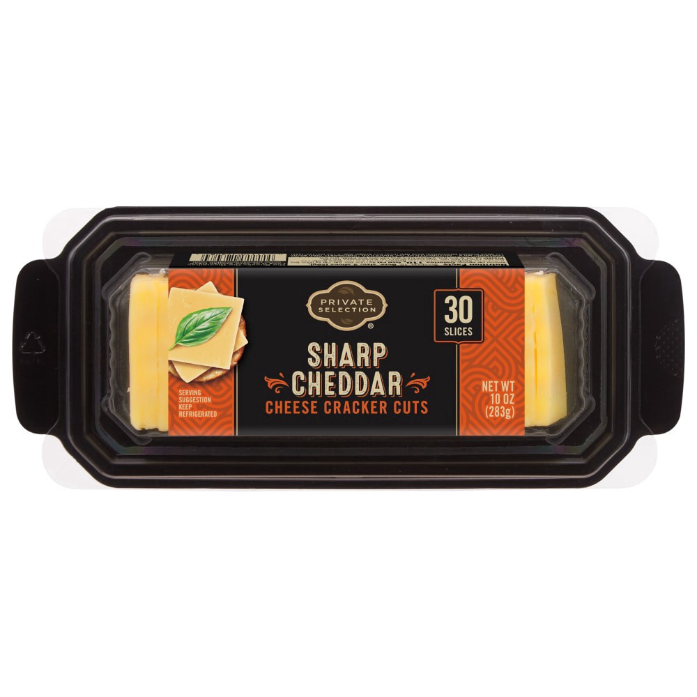 slide 1 of 3, Private Selection Sharp Cheddar Cheese Cracker Cuts, 10 oz