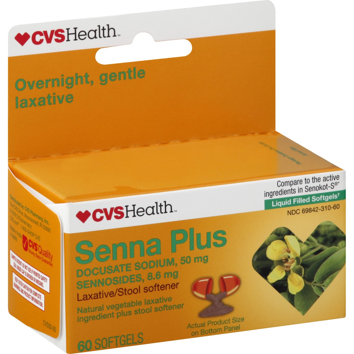 slide 8 of 11, CVS Health Senna Plus Softgels, 60 Ct, 1 ct