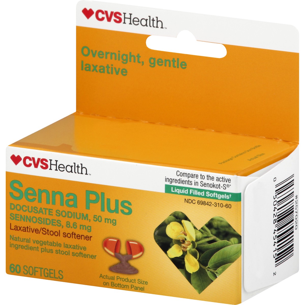 slide 7 of 11, CVS Health Senna Plus Softgels, 60 Ct, 1 ct