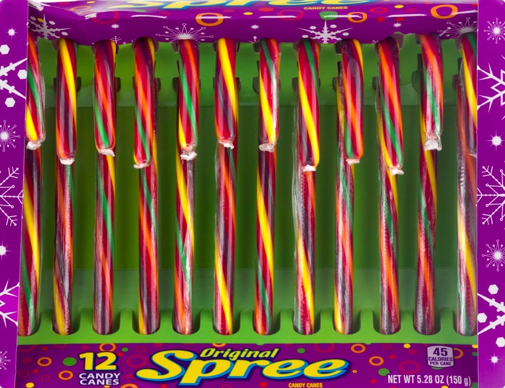 slide 1 of 1, Spree Candy Canes Original, 5.28 oz