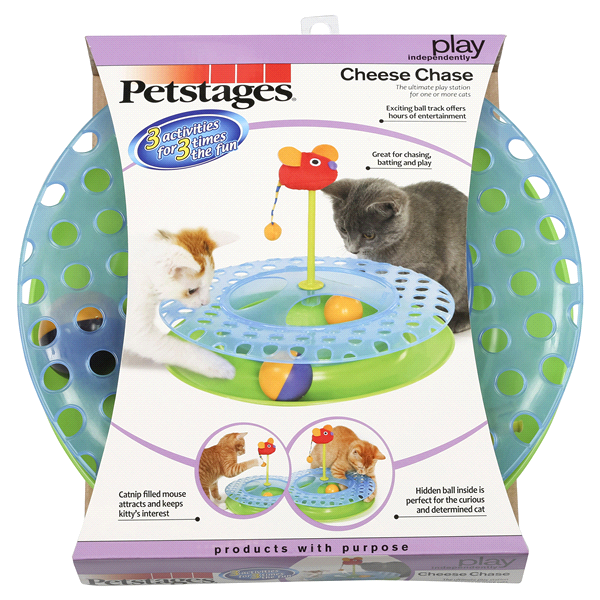 slide 1 of 2, Petstages Cheese Chase, 1 ct