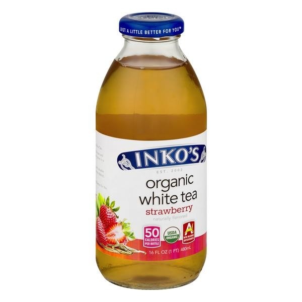 slide 1 of 4, Inko's Organic Strawberry White Tea - 16 fl oz, 16 fl oz