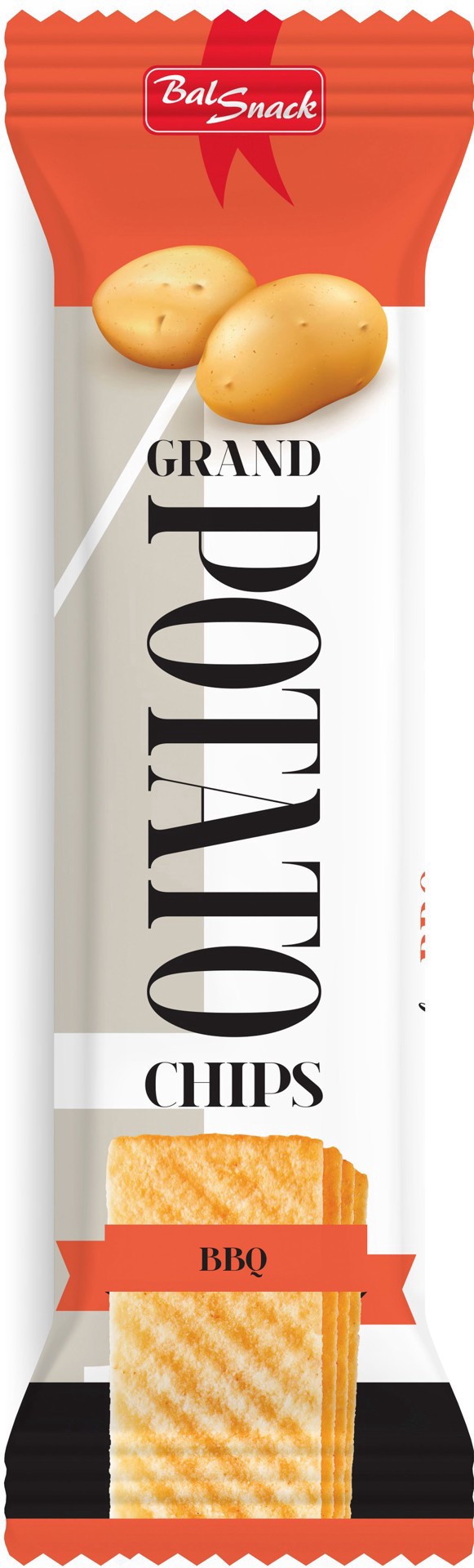 slide 1 of 1, Balsnack Grand Potato Chips Smokey BBQ Potato Wafers, 3.17 oz