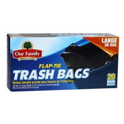 Our Family Flap-Tie Trash Bags