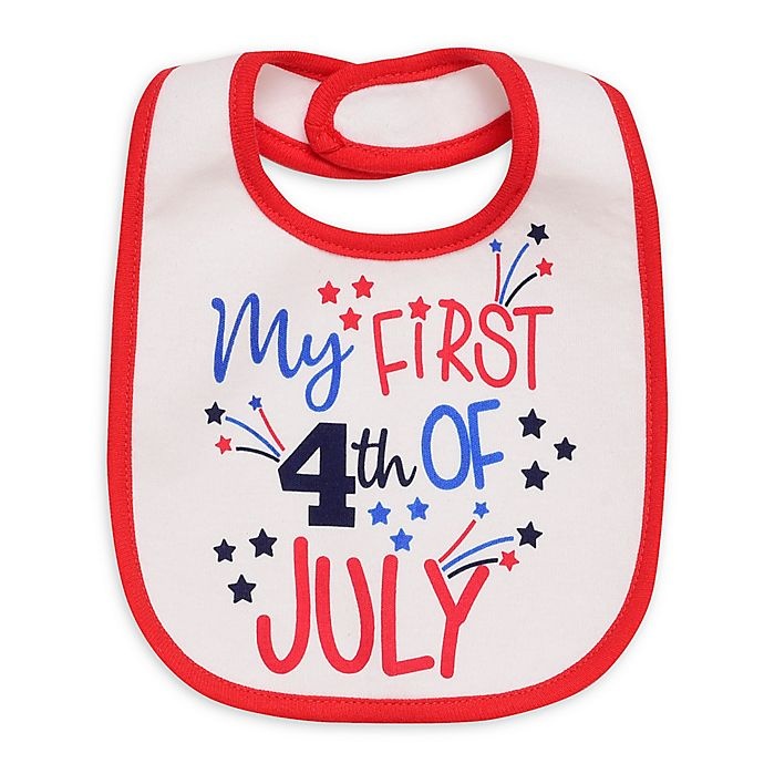 slide 1 of 1, Baby Starters Holidays Bib - Standard - White set, 1 ct