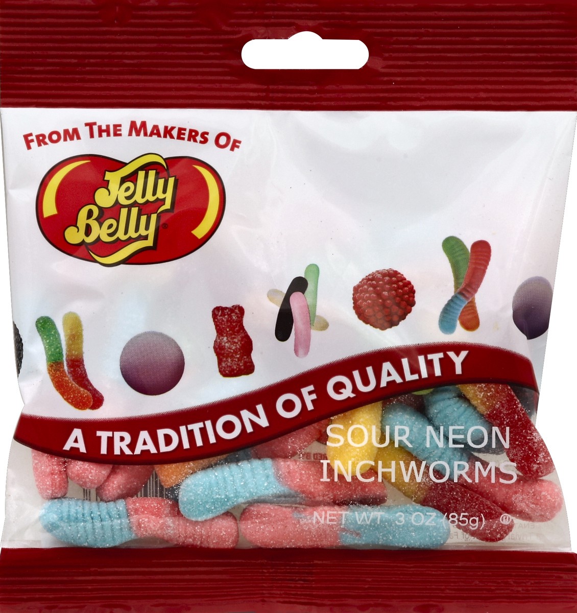 slide 3 of 3, Jelly Belly Neon Inchworms 3 oz, 3 oz