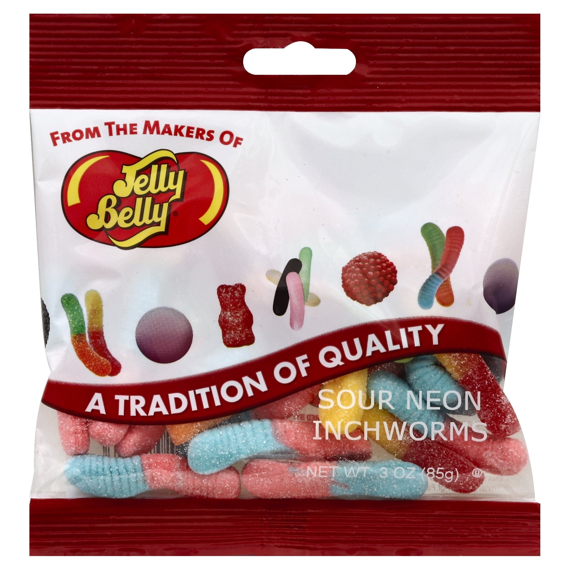 slide 1 of 3, Jelly Belly Neon Inchworms 3 oz, 3 oz