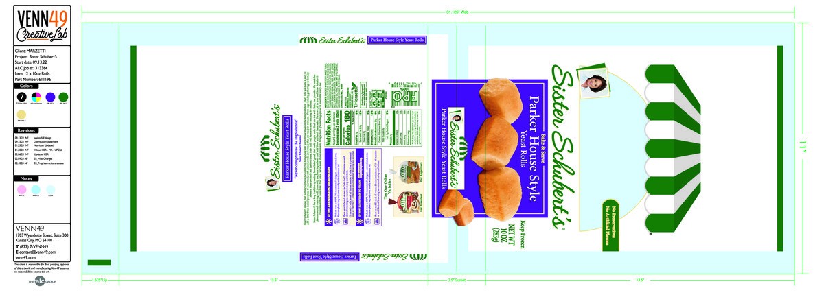 slide 8 of 15, Sister Schubert's Parker House Rolls 10 oz. Bag, 10 oz