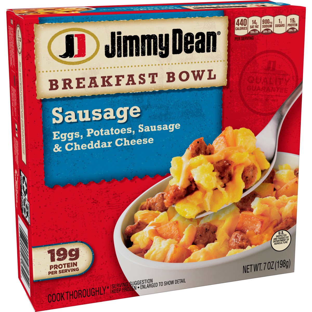 slide 2 of 9, Jimmy Dean Breakfast Bowl, Sausage, Frozen, 7 oz Bowl, 198.45 g