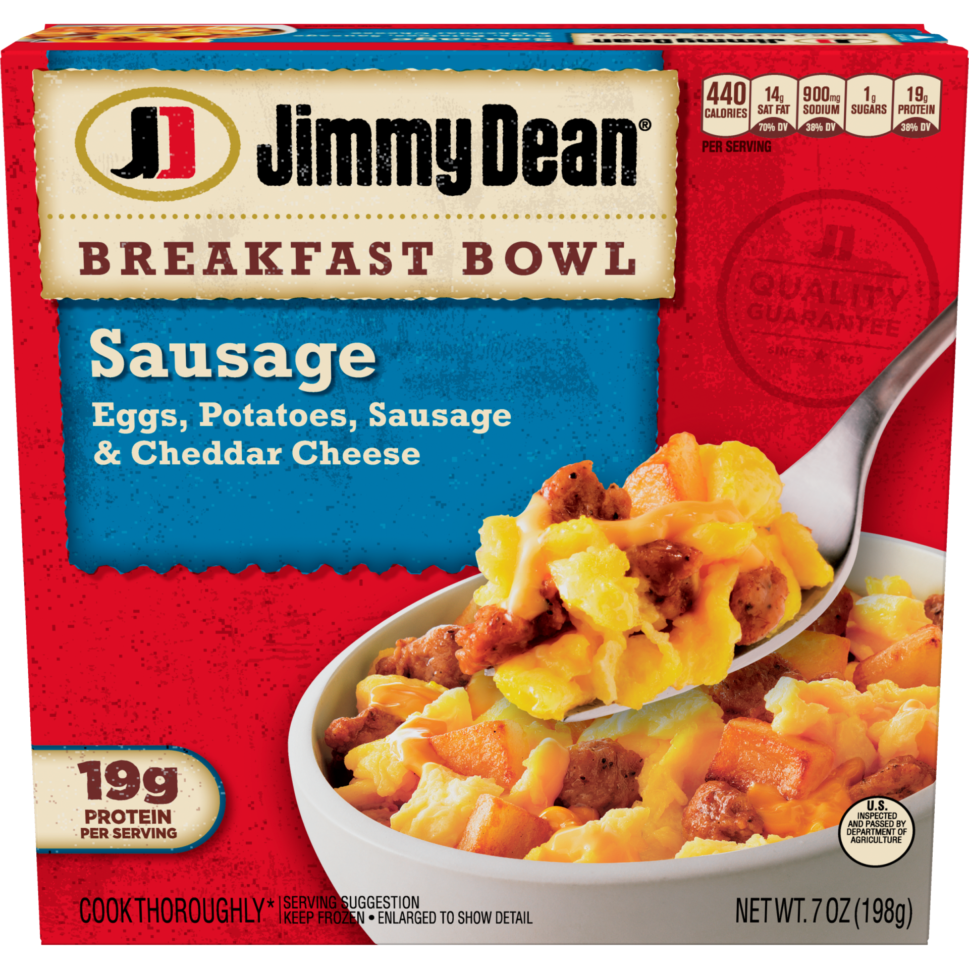slide 1 of 6, Jimmy Dean Sausage Egg & Cheese Breakfast Bowl, 7 oz
