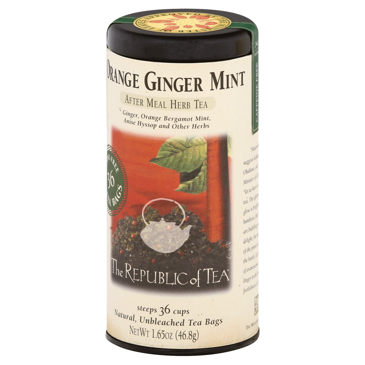 slide 7 of 11, The Republic of Tea Caffeine-Free Bags Orange Ginger Mint Herb Tea - 36 ct, 36 ct