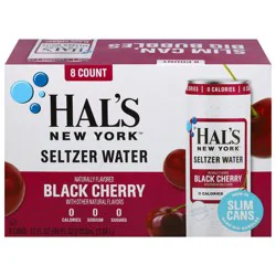 Hal's New York Black Cherry Seltzer Water - 8 x 12 fl oz Cans