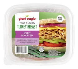 Giant Eagle Deli Sliced Turkey Breast, Oven Roasted