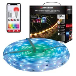 Monster Smart Lighting Outdoor LED Light Strip 50ft, 1 ct