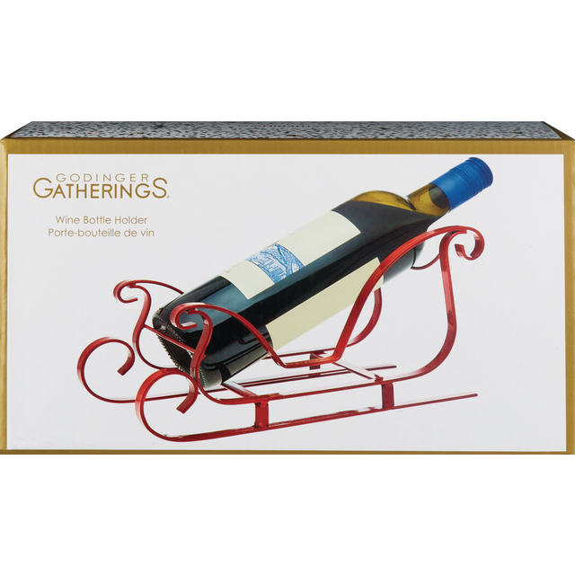 slide 1 of 1, GODINGER Sleigh Wine Bottle Holder, 1 ct