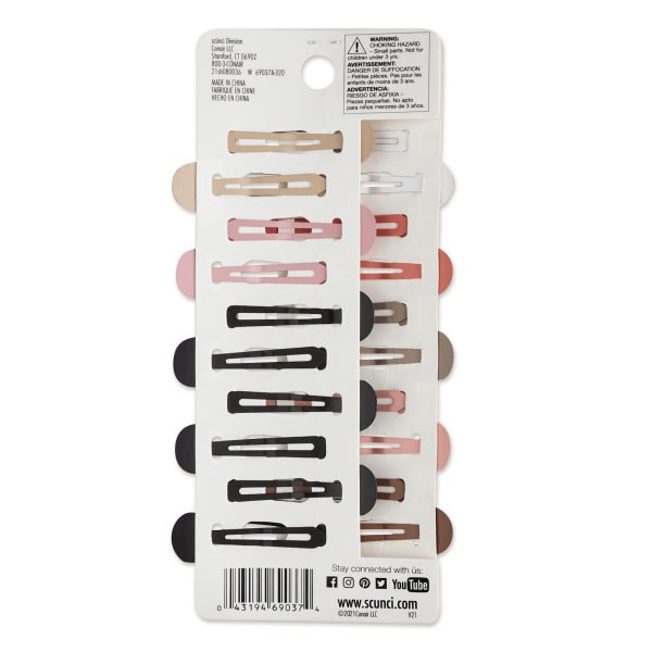 slide 6 of 9, scünci Snap Clips Savvy Value 20 Each, 20 ct