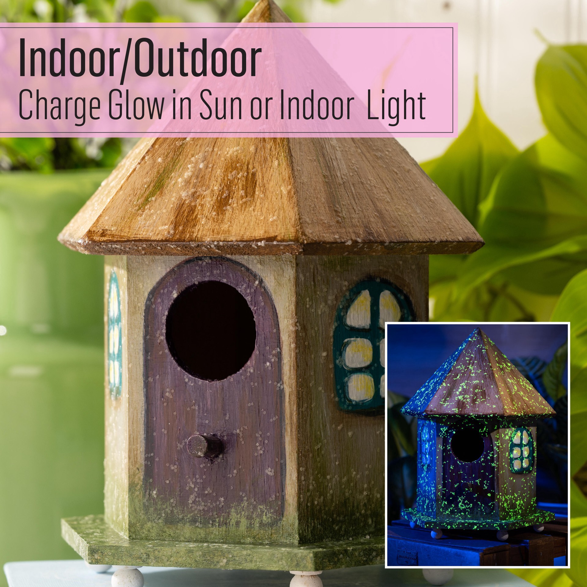 slide 2 of 8, Folkart Invisible Glow In The Dark Acrylic Paint, 2 fl oz