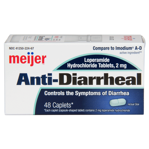 slide 1 of 1, Meijer Anti-Diarrheal, 48 ct