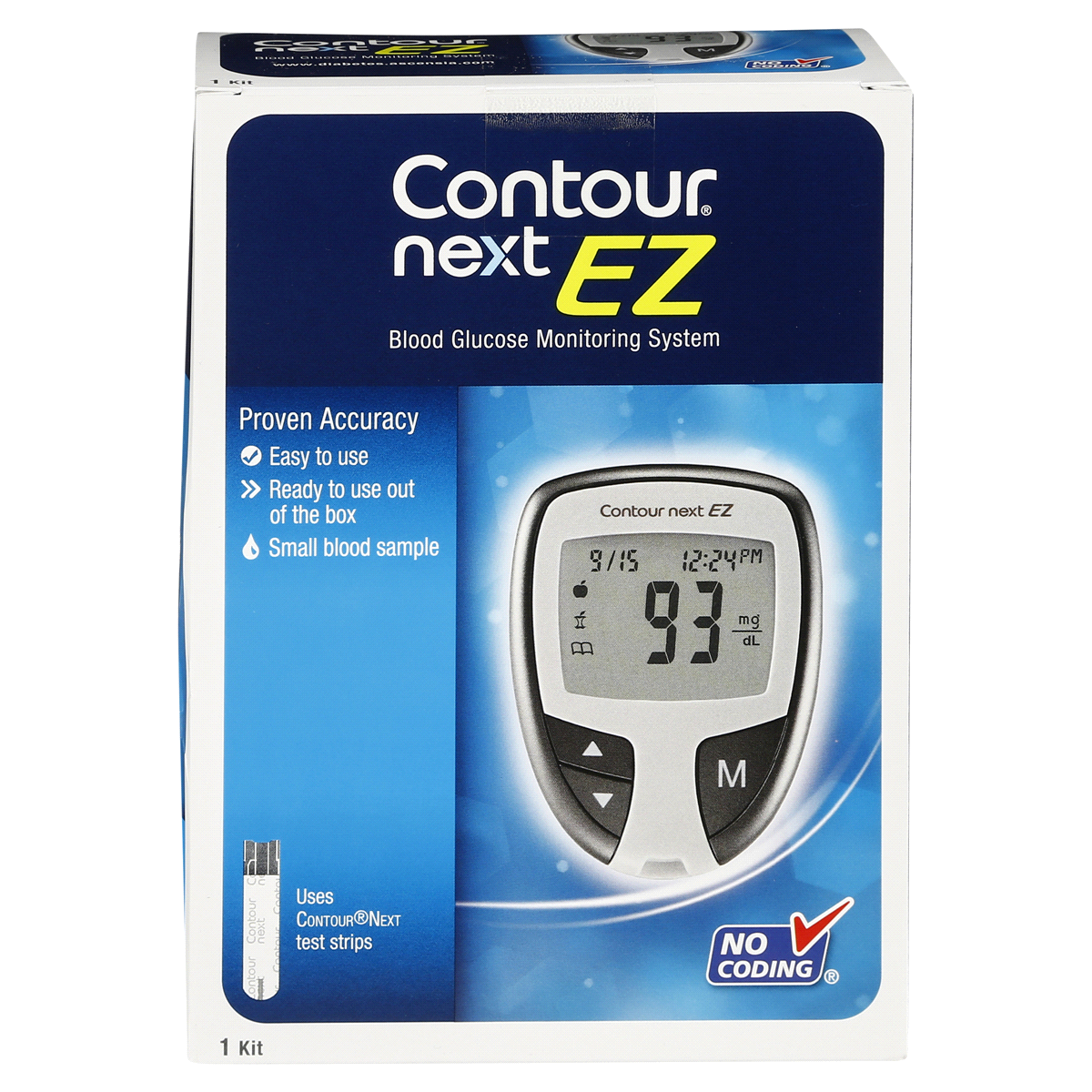 slide 1 of 1, Bayer Contour Next Ez Blood Glucose Monitoring System - Ea, 1 ct