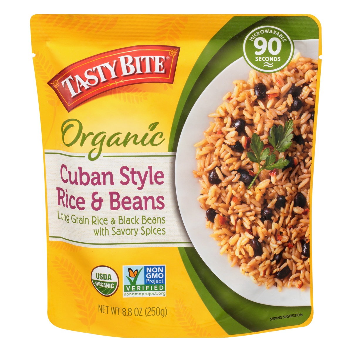 slide 1 of 10, Tasty Bite Rice, Organic, Cuban Style Rice And Beans, 8.8 oz