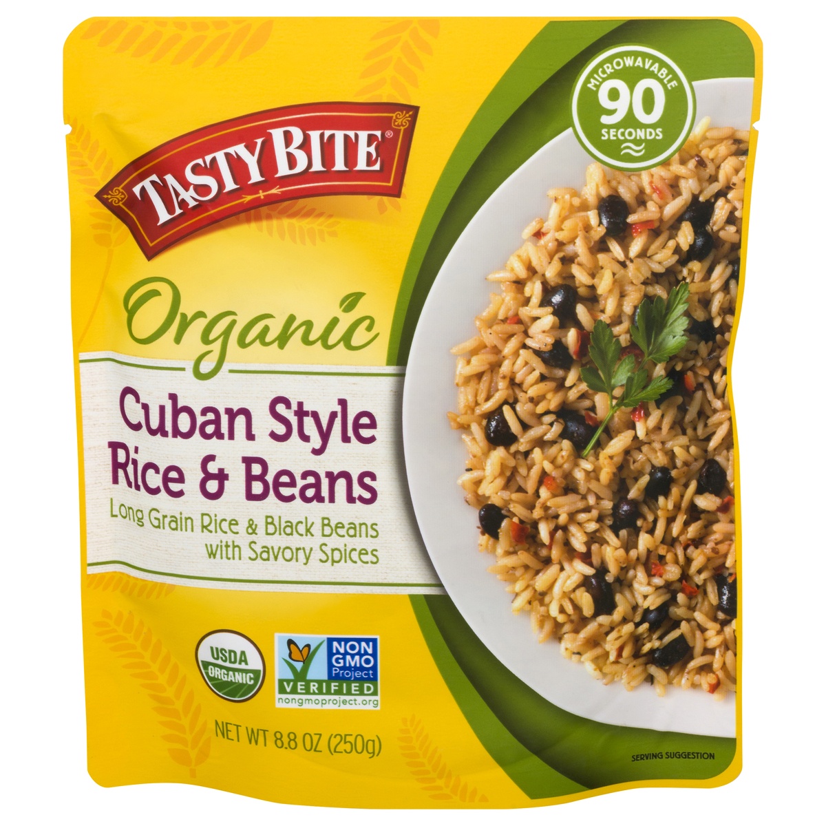 slide 1 of 1, Tasty Bite Rice, Organic, Cuban Style Rice And Beans, 8.8 oz