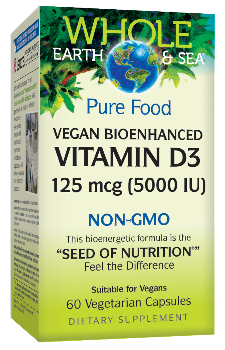 slide 1 of 2, Whole Earth & Sea Vegan Bioenhanced Vitamin D3, 167 g
