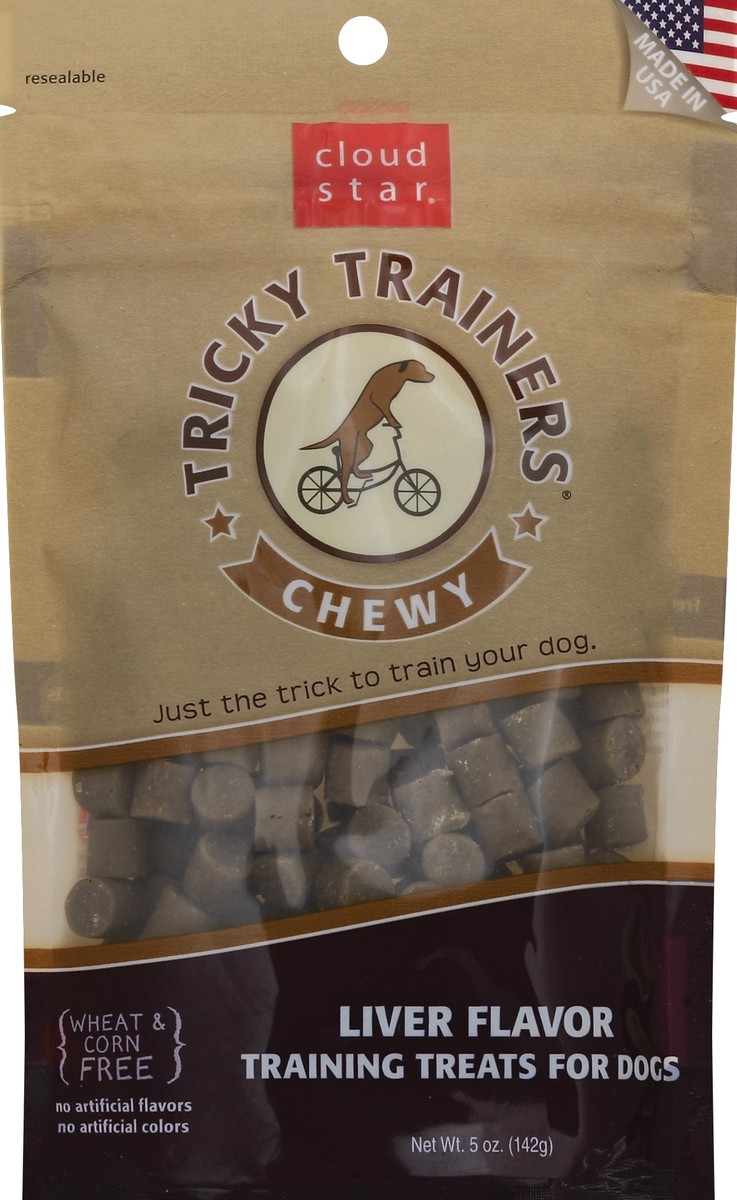 slide 2 of 2, Cloud Star Chewy Tricky Trainers Liver Dog Treats, 5 oz