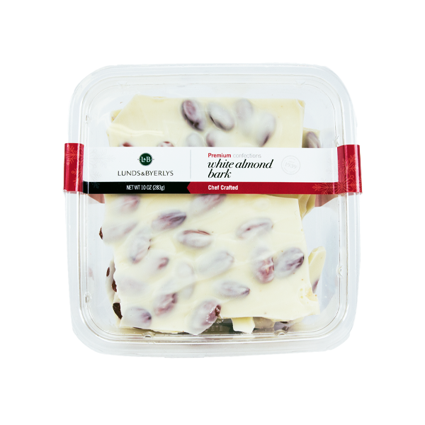 slide 1 of 1, L&B Lunds  Byerlys Lunds & Byerlys L&B Holiday White Chocolate Almond Bark, 10 oz