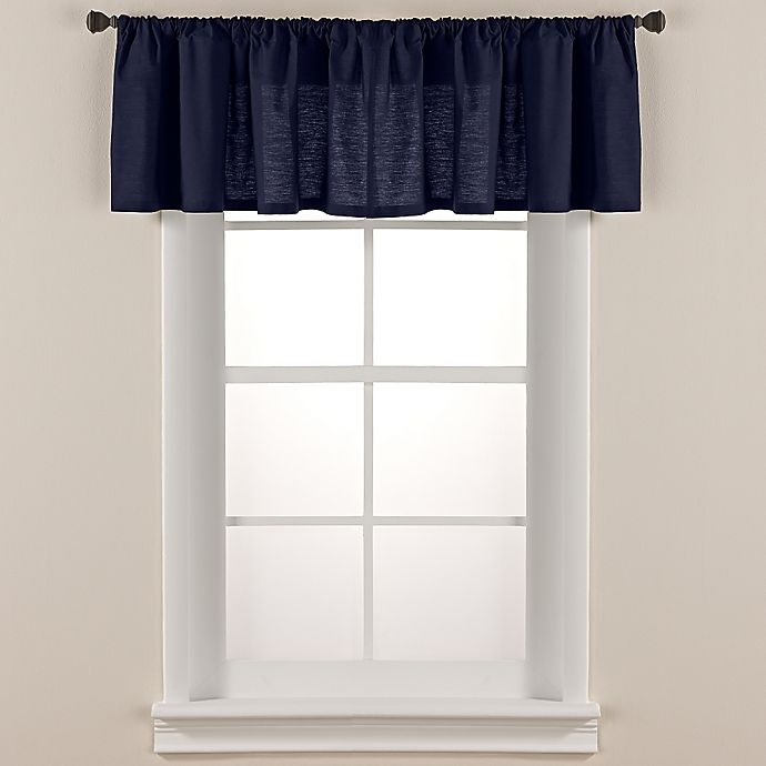 slide 1 of 1, Smoothweave Tailored Window Valance - Navy, 1 ct