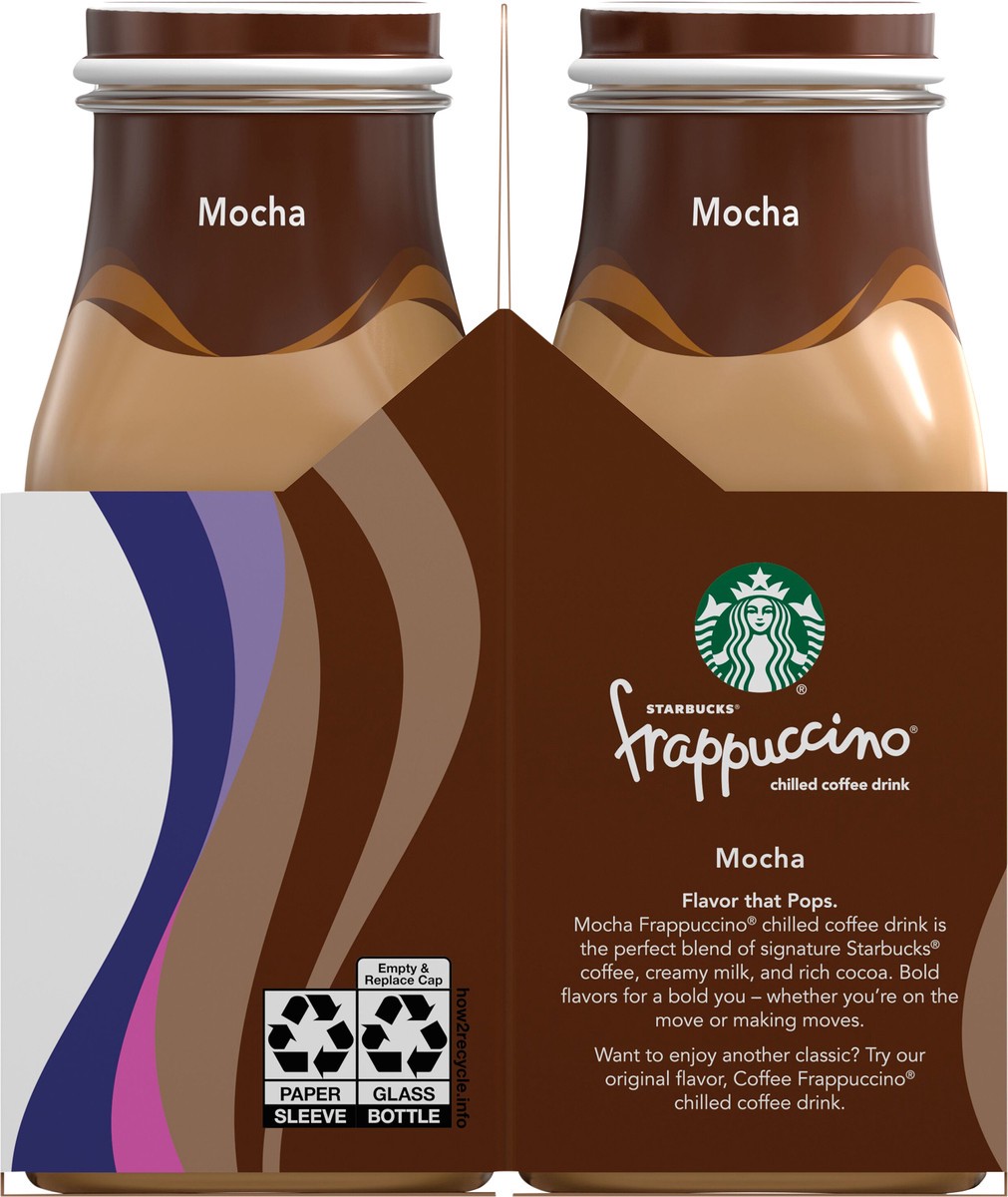 slide 5 of 5, Starbucks Frappuccino Chilled Coffee Drink Mocha 9.5 Fl Oz 4 Count Bottle, 38 oz