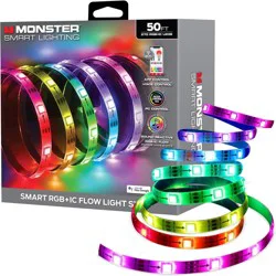 Monster Basics Sound Reactive Flow LED Light Strip 50ft, 1 ct