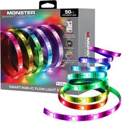 Monster Basics Sound Reactive Flow LED Light Strip 50ft, 1 ct