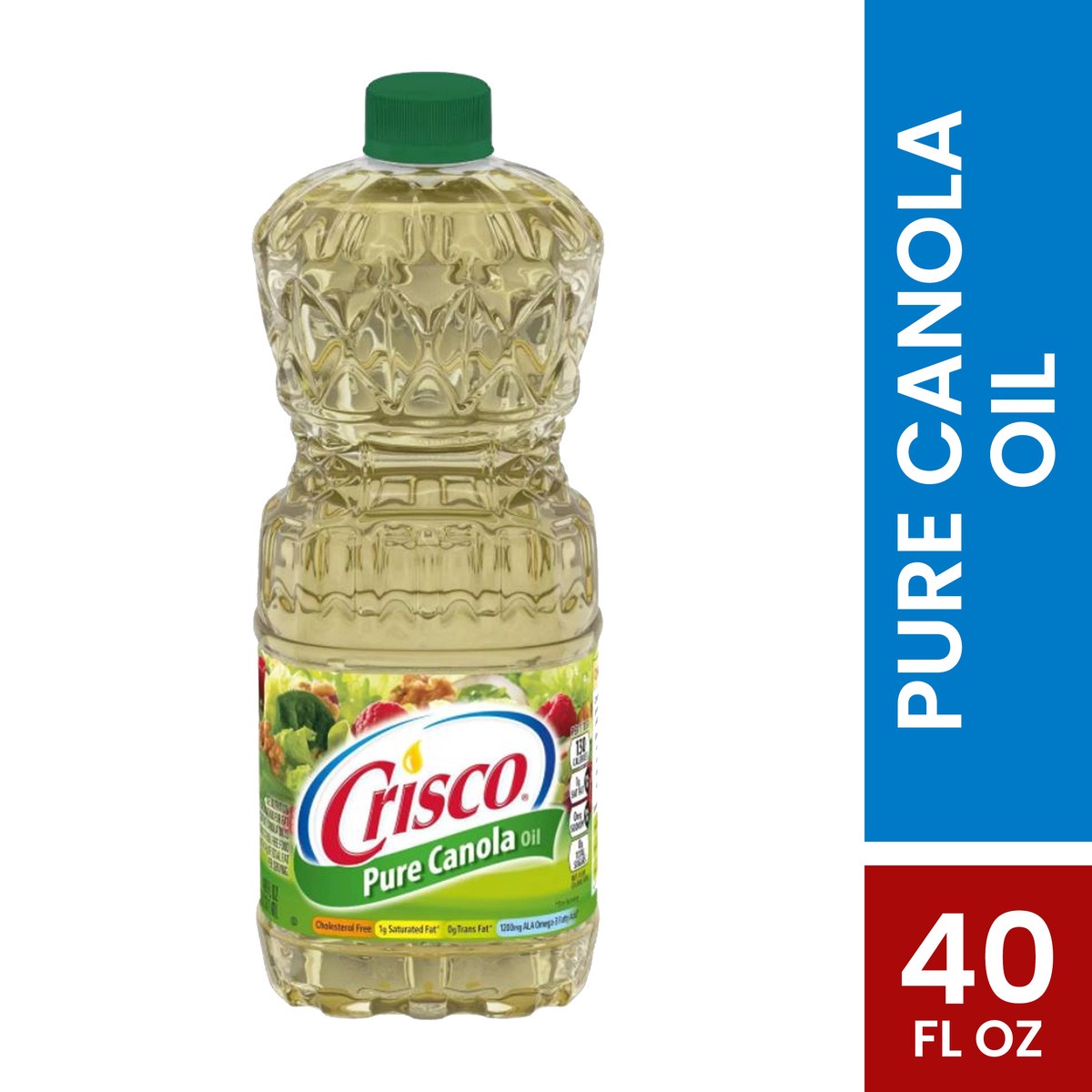 slide 3 of 16, Crisco Pure Canola Oil, Gluten-Free, 40 fl oz, 40 fl oz