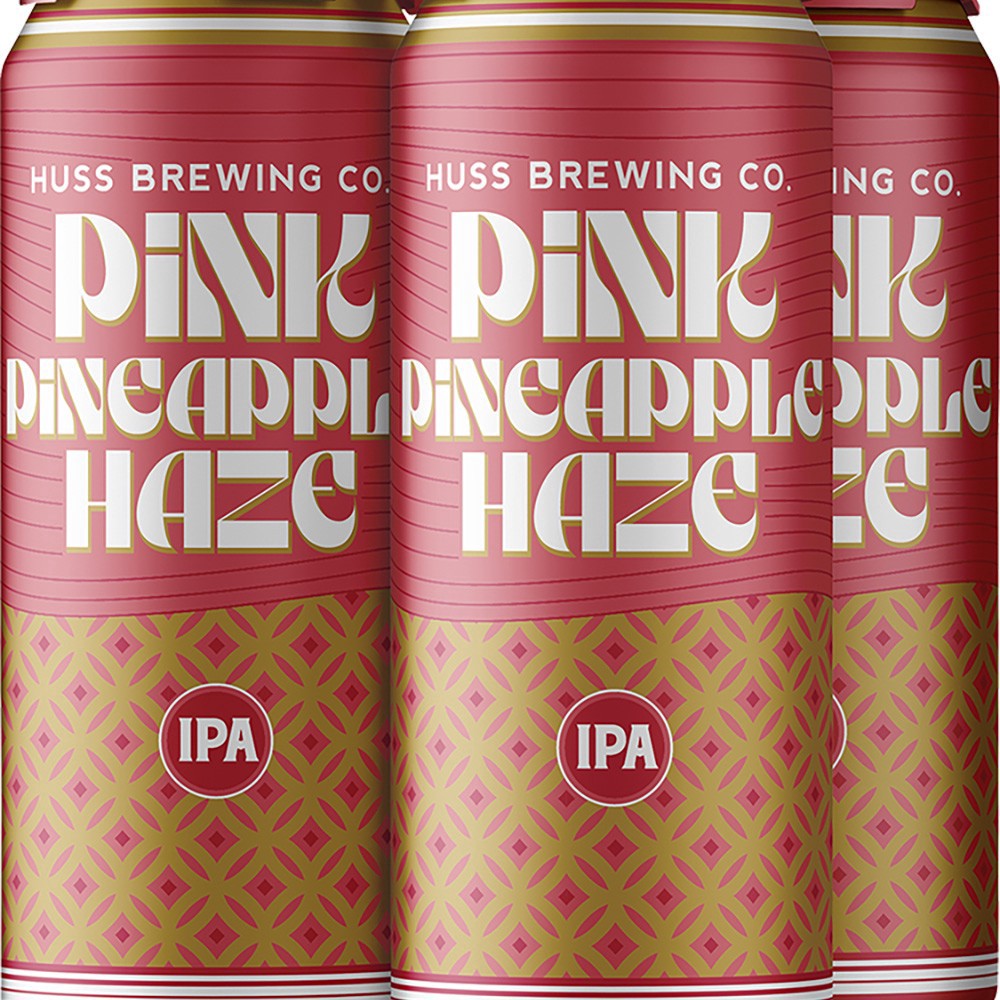 slide 1 of 1, Huss Pink Pinappl Haze Ipa, 4 ct; 16 oz