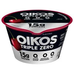 Oikos Cherry 15g Protein, 0g Added Sugar, Nonfat Greek Yogurt, 5.3 OZ Cup