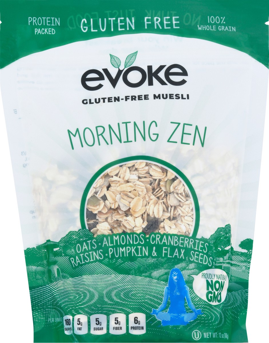 slide 4 of 9, Evoke Morning Zen Gluten Free Muesli, 12 oz