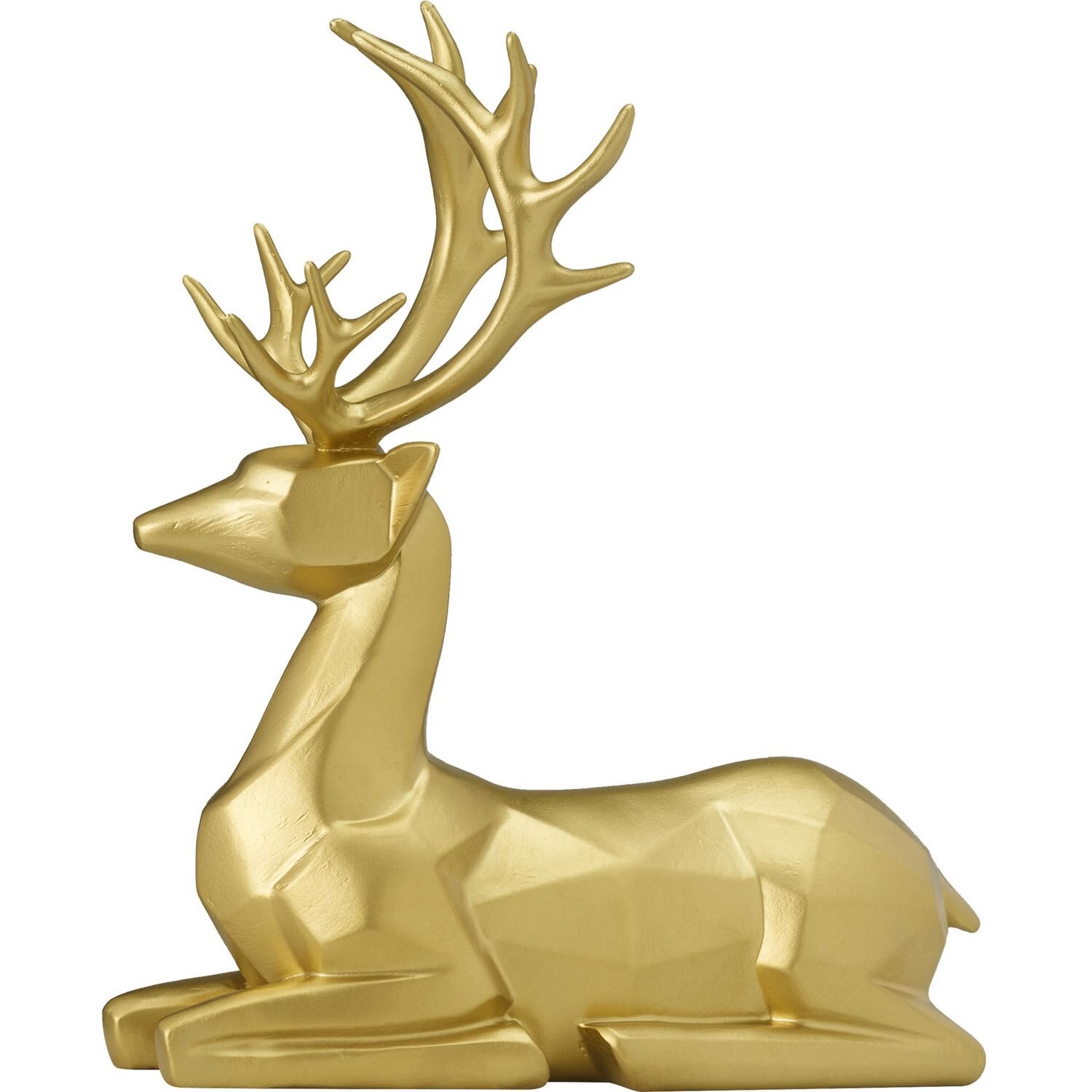 slide 1 of 1, Joyward Gold Sitting Reindeer Figurine, 7.8 In, 1 ct