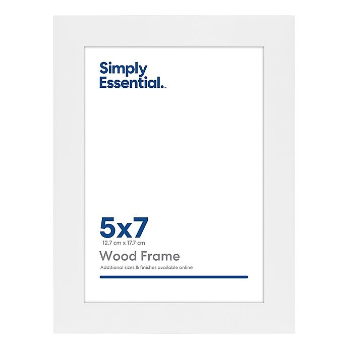 slide 1 of 2, Simply Essential Gallery Wood Picture Frame - White, 5 in x 7 in